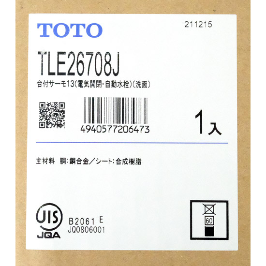 【新品】【新品訳あり(箱きず・やぶれ)】 TOTO　台付自動水栓　TLE26708J