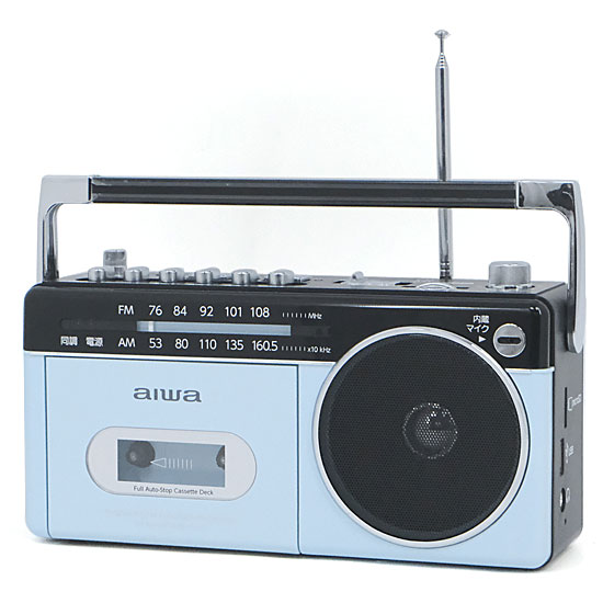 【新品】AIWA　ファッショナブルラジカセ aiwa audio -G RCP3　GAA4-RCP0003(PB)　パステルブルー
