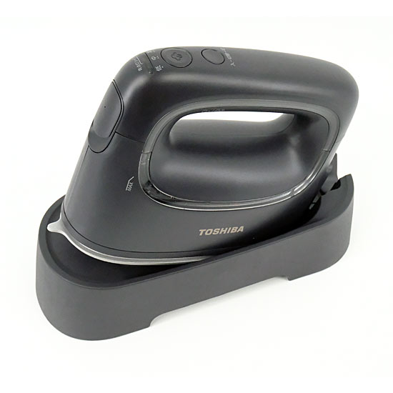 【新品】TOSHIBA　コードレス衣類スチーマー La・Coo S　TAS-X80(K)　ストーンブラック