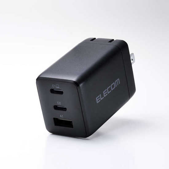 【新品】ELECOM　USB Power Delivery 67W AC充電器　MPA-AC10367BK　ブラック