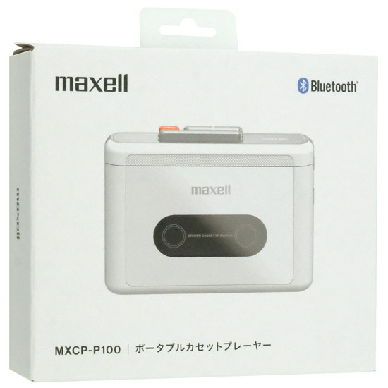 【新品】maxell　Bluetooth対応ポータブルカセットプレーヤー　MXCP-P100WH　ホワイト