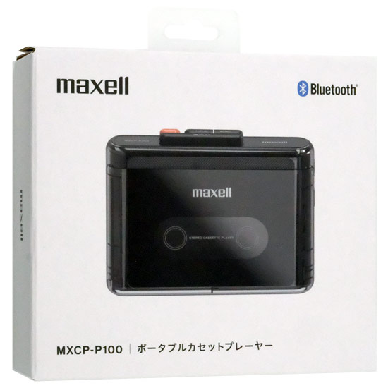 【新品】maxell　Bluetooth対応ポータブルカセットプレーヤー　MXCP-P100BK　ブラック