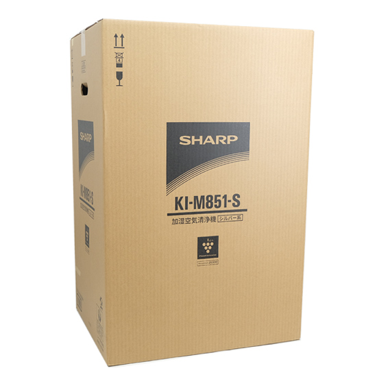 【新品】SHARP　床置き型プラズマクラスター加湿空気清浄機　KI-M851-S　シルバー