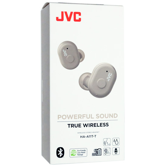 【新品】【新品訳あり(箱きず・やぶれ)】 JVC　ワイヤレスステレオヘッドセット　HA-A11T-T　トープ