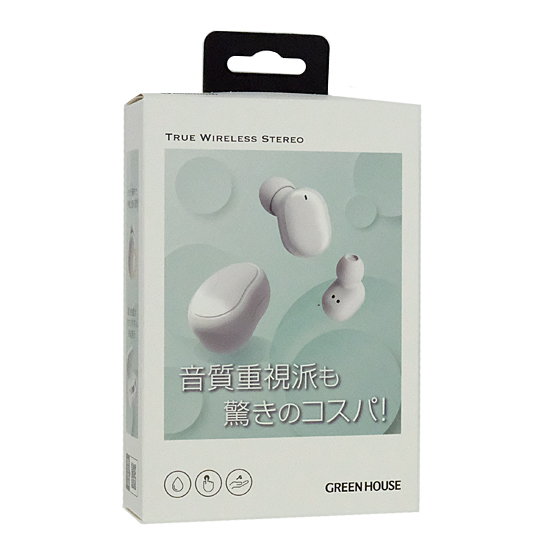 【新品】グリーンハウス　完全ワイヤレスイヤホン GH-TWSUA-WH　ホワイト