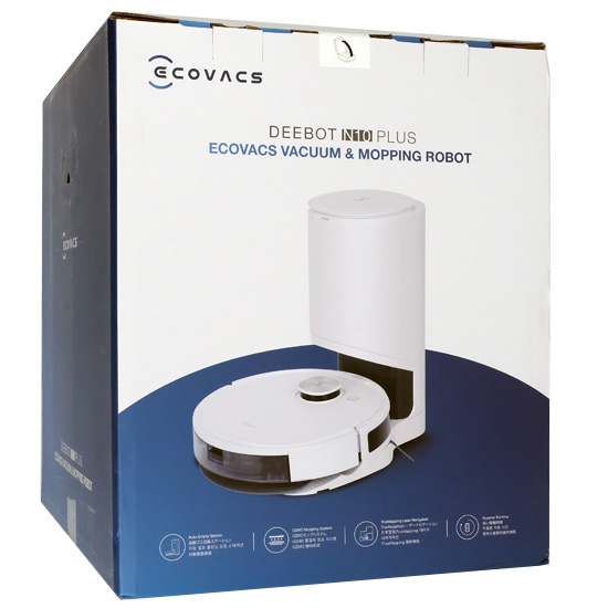 【新品】【新品(開封のみ)】 ECOVACS　ロボット掃除機　DEEBOT N10 PLUS　DBX41-12AE　ホワイト