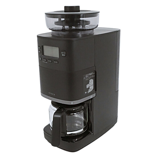 【新品】【新品訳あり(箱きず・やぶれ)】 siroca　コーン式全自動コーヒーメーカー カフェばこPRO　SC-C251