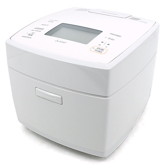 【新品】【新品(開封のみ)】 三菱電機　IHジャー炊飯器 備長炭 炭炊釜 5.5合炊き　NJ-VS10H-W　白亜麻