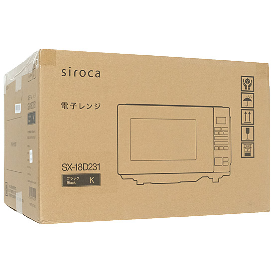 【新品】siroca　電子レンジ　SX-18D231(K)　ブラック