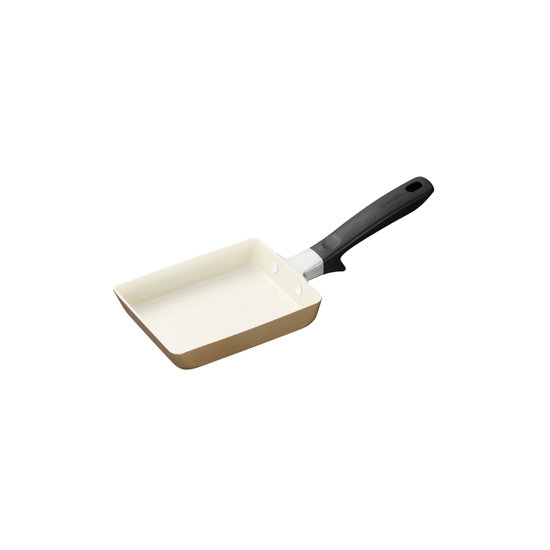 【新品】京セラ　セラブリッドフライパン 玉子焼 IH対応 13×18cm　CF-EC-WBG　ベージュ