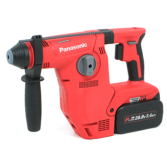 【新品】【新品(開封のみ)】 Panasonic　充電ハンマードリル 28.8V　EZ7881PC2S-R　赤