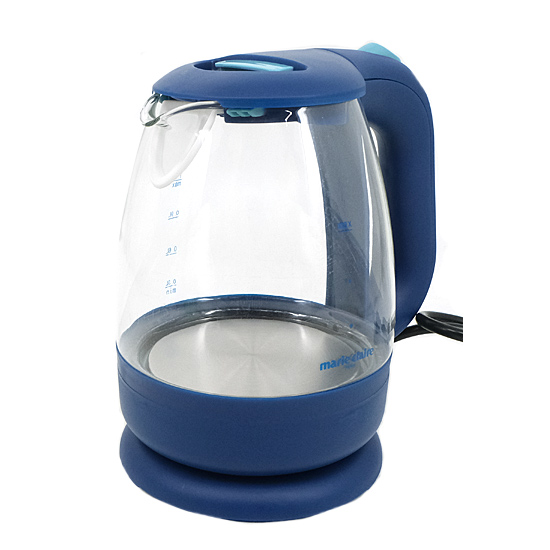 【新品】【新品(開封のみ)】 タマハシ　電気ケトル 1.2L マリ・クレール Aqua Glass　MC-713L