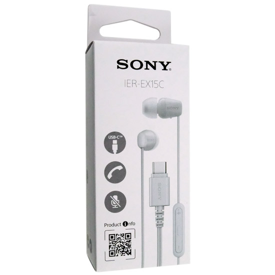 【新品】SONY製　Type-C接続 ステレオヘッドホン IER-EX15C (W)　ホワイト
