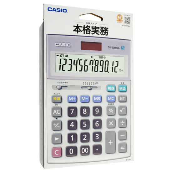 【新品】CASIO製　実務電卓 デスクタイプ 12桁　DS-20WKA-N