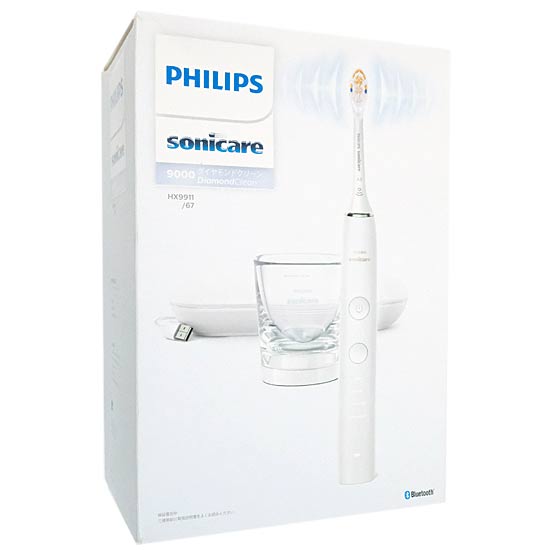 【新品】【新品訳あり(箱きず・やぶれ)】 PHILIPS　電動歯ブラシ　ソニッケアー ダイヤモンドクリーン 9000　HX9911/67　ホワイト