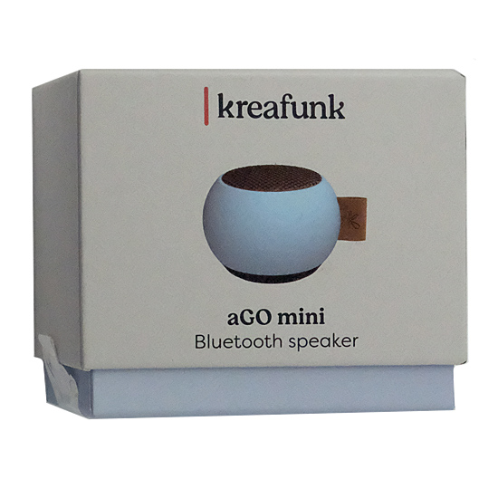 【新品】【新品訳あり(箱きず・やぶれ)】 KREAFUNK　ワイヤレススピーカー aGO mini　KF-0003　クラウディブルー