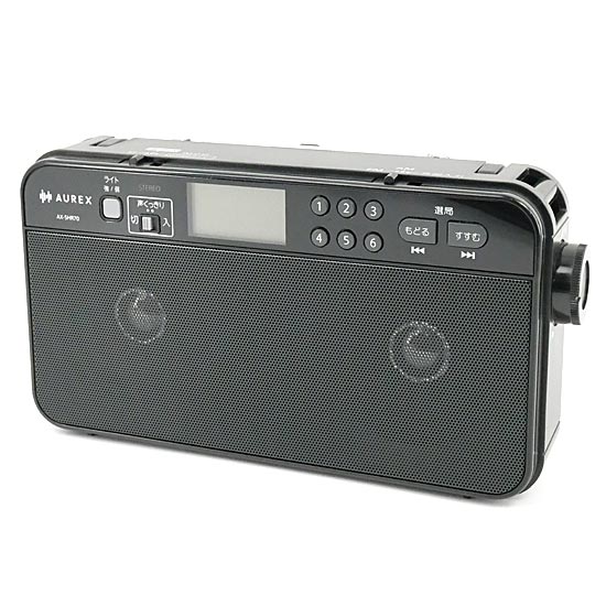 【新品】TOSHIBA　LEDライト付きホームラジオ AUREX　AX-SHR70(K)　ブラック