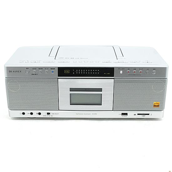 【新品】TOSHIBA　SD/USB/CDラジオカセットレコーダー AUREX　AX-KCR90(S)　シルバー