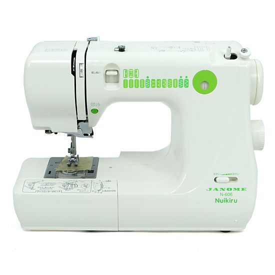 【新品】【新品訳あり(開封のみ・箱きず・やぶれ)】 ジャノメ　ロックカッター内蔵ミシン Nuikiru　N-606