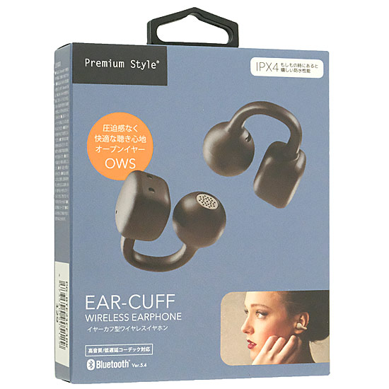 【新品】PGA　イヤーカフ型 ワイヤレスイヤホン Premium Style PG-BTE21CF1BK　ブラック