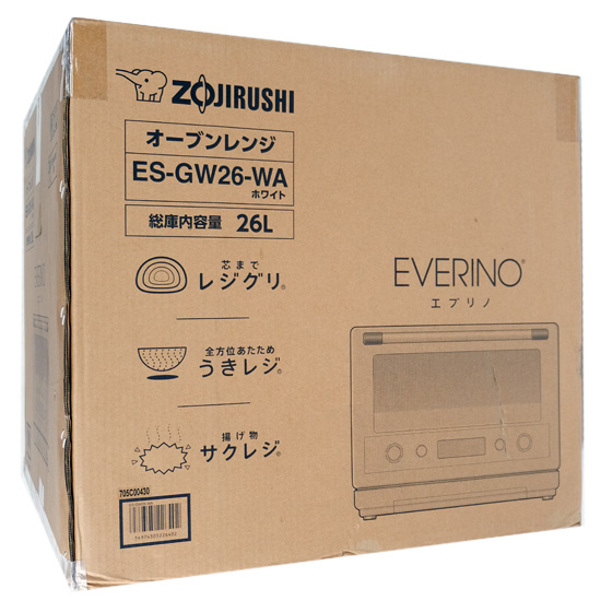 【新品】【新品訳あり(箱きず・やぶれ)】 ZOJIRUSHI　オーブンレンジ EVERINO　ES-GW26-WA　ホワイト