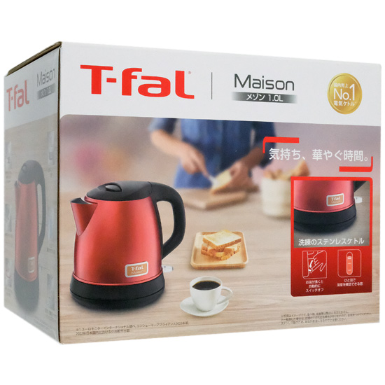 【新品】ティファール　電気ケトル メゾン 1.0L　KI271FJP　ワインレッド