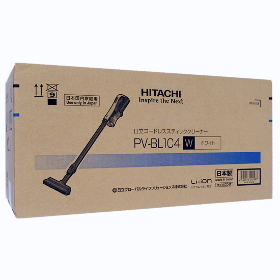 【新品】【新品訳あり(箱きず・やぶれ)】 日立　コードレススティッククリーナー ラクかるスティック　PV-BL1C4(W)　ホワイト
