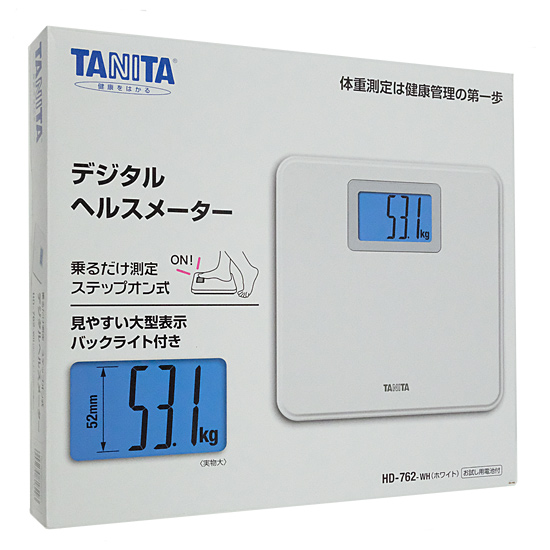 【新品】TANITA　デジタルヘルスメーター　HD-762-WH
