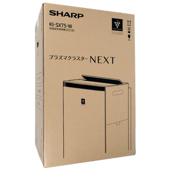 【新品】【新品訳あり(箱きず・やぶれ)】 SHARP　加湿空気清浄機 プラズマクラスターNEXT COCORO AIR搭載　KI-SX75-W　ホワイト