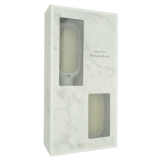 【新品】【新品訳あり(箱きず・やぶれ)】 シンプルマインド　サロンケア スタイリングイオンブラシ FESTINO　SMHB-027-WH　ホワイト