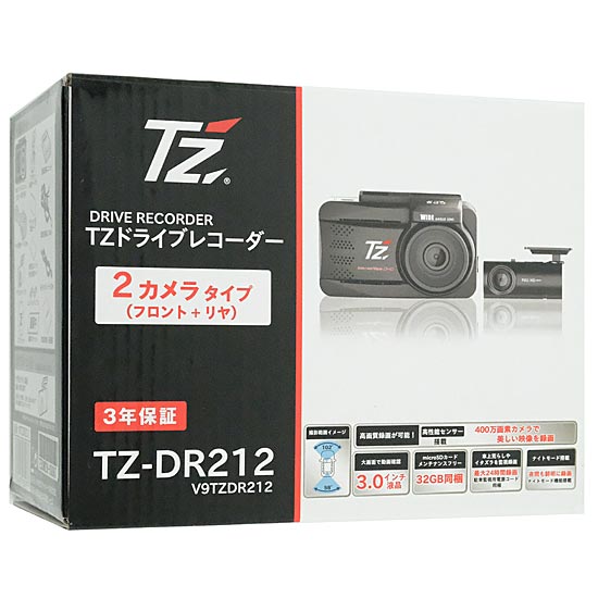 【新品】TZ　前後2カメラドライブレコーダー　TZ-DR212