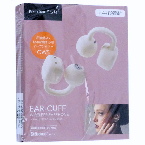 【新品】PGA　イヤーカフ型 ワイヤレスイヤホン Premium Style　PG-BTE21CF2BE　ベージュ