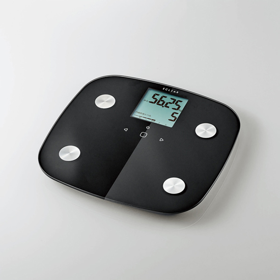 【新品】ELECOM　体組成計 エクリア　HCS-FS01XBK　ブラック
