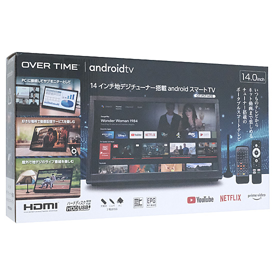 【新品】ダイアモンドヘッド　14インチ ポータブルスマートテレビ OVER TIME　OT-PST14TE
