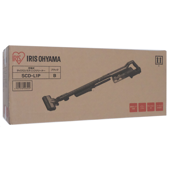 【新品】【新品訳あり(箱きず・やぶれ)】 IRIS OHYAMA　充電式サイクロンスティッククリーナー マルチツールセット　SCD-L1P-B　ブラック