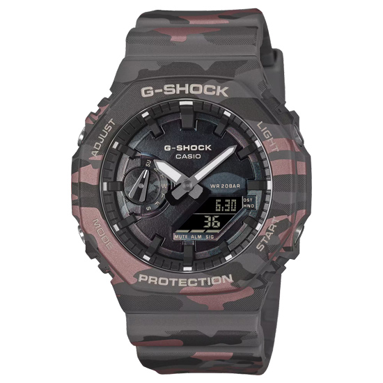 【新品】CASIO　腕時計 G-SHOCK カモフラージュシリーズ　GA-2100CMD-8AJF