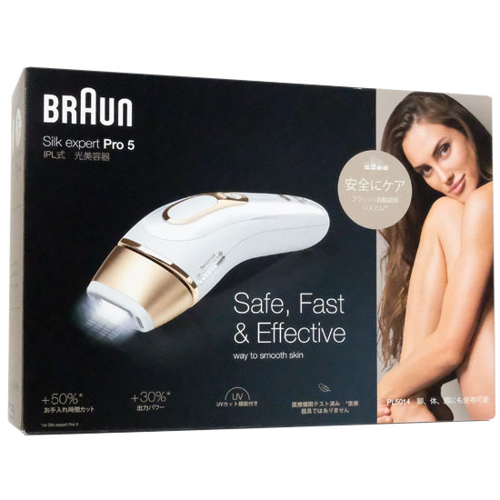 【新品】【新品訳あり(箱きず・やぶれ)】 Braun　光美容器 シルク・エキスパート Pro5　PL5014　ゴールド