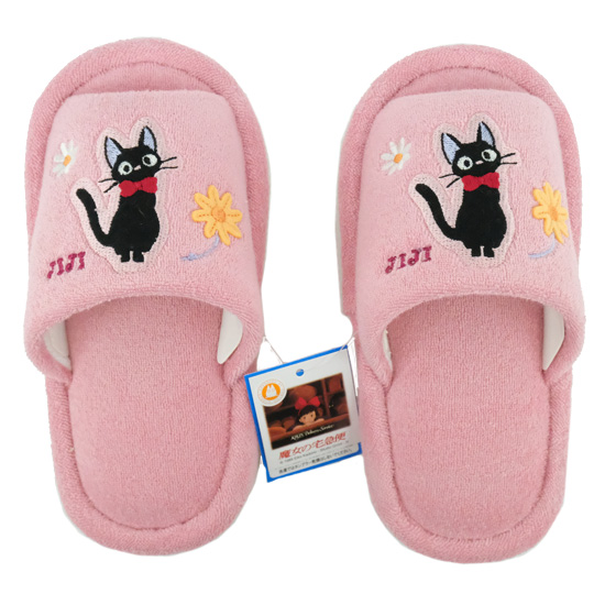 【新品】【新品(開封のみ)】 センコー　子供用スリッパ 魔女の宅急便 花さんぽ 約18cm　65145　ピンク