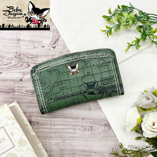 【新品】【新品(開封のみ)】 ベベダヤン　BebeDayan コンパスローズ RF札入れ　BB5-1782　グリーン
