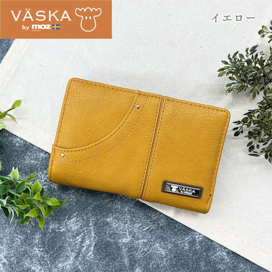 【新品】【新品(開封のみ)】 VASKA by moz　フリッツ L字ファスナー札入れ　VS-0422　イエロー