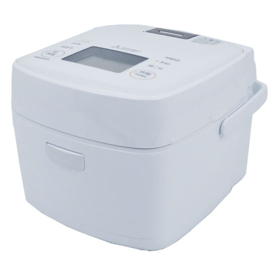 【新品】【新品訳あり(箱きず・やぶれ)】 三菱電機　IHジャー炊飯器 備長炭 炭炊釜 3.5合炊き　NJ-SE06F-W　月白
