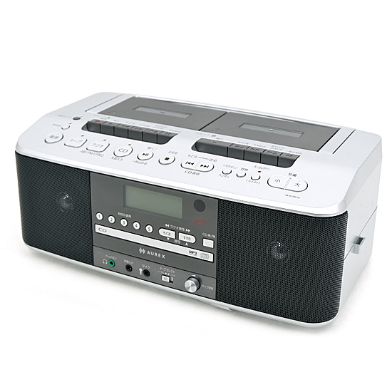 【新品】TOSHIBA　CDラジオカセットレコーダー AUREX　AX-KCRW70(S)　シルバー