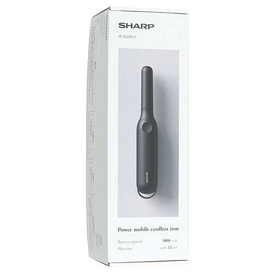 【新品】SHARP　パワーモバイルコードレスアイロン　IB-S510B-B　スムースブラック