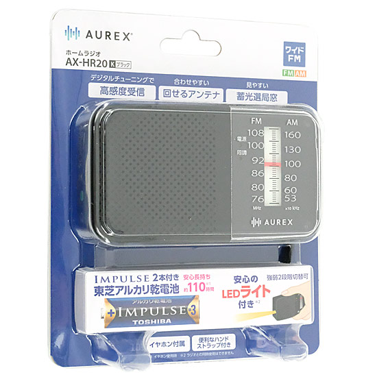 【新品】TOSHIBA　ホームラジオ AUREX　AX-HR20(K)　ブラック