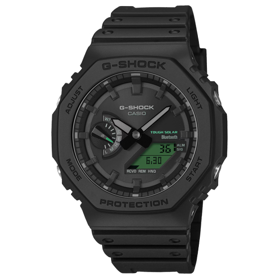 【新品】CASIO　腕時計 G-SHOCK BLACK AND ELECTRO GREEN　GA-B2100BEG-1AJF