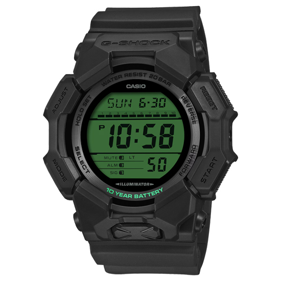 【新品】CASIO　腕時計 G-SHOCK BLACK AND ELECTRO GREEN　GD-010BEG-1JF