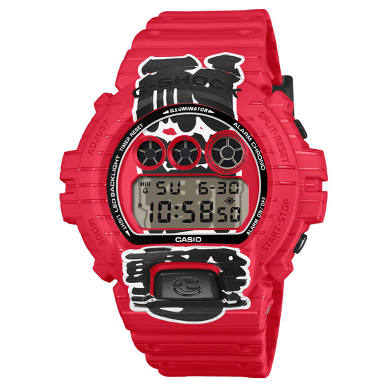 【新品】CASIO　腕時計 G-SHOCK 赤提灯デザインモチーフ　DW-6900AKA-4JR
