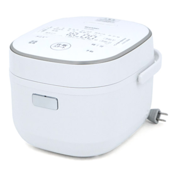 【新品】【新品訳あり(箱きず・やぶれ)】 SHARP　マイコン炊飯器 3合炊き　KS-CF05E-W　ホワイト