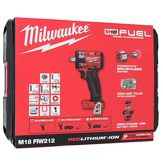 【新品】ミルウォーキー　M18 FUEL 1/2インチ 340Nm インパクトレンチセット　M18 FIW212-502X JP