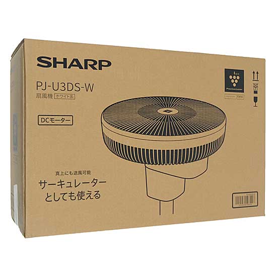 【新品】SHARP　プラズマクラスター扇風機　PJ-U3DS-W　ホワイト